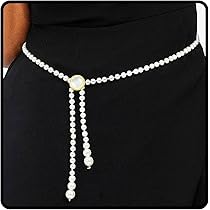 Amazon.com: IQPDYV Pearl Belt for Women, Gold Chain Waist